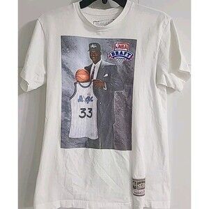 Mitchell & Ness Hardwood Classics Shaq Draft T-Shirt Med Orlando Magic 90s Retro
